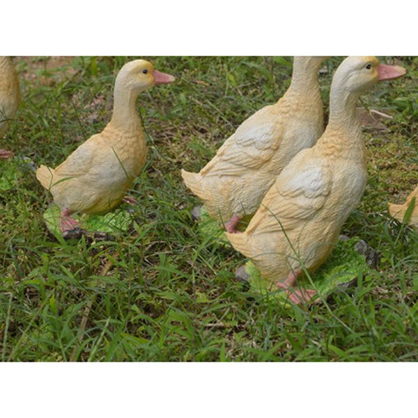 

2pcs garden gift farm resin animal ornament pond water standing duck yellow