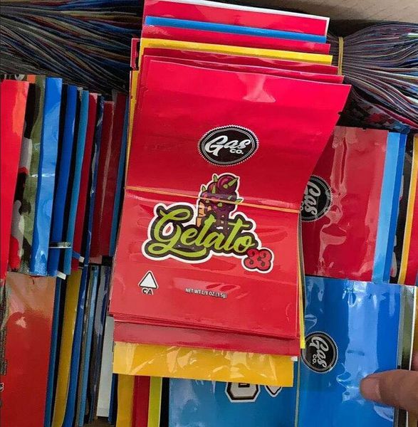 

gasco mylar bag retail package 7 options zipper bag 3.5g 1/8oz storage packaging for dry herb tobacco flower california gas co