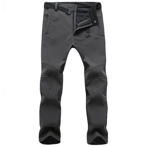 

marchwind winter pants men outwear soft shell fleece thermal trousers mens casual autumn thick stretch waterproof military tactical pants, Black