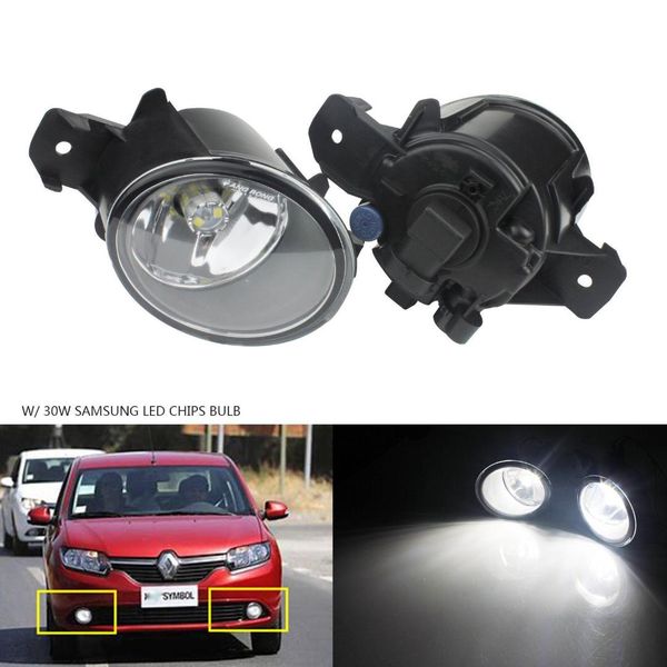 

angrong 2x high power 1600lm samsung led 30w front bumper fog light lamp for clio espace laguna master