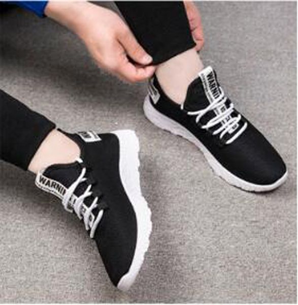 

sagace men sneakers 2019 new breathable lace up men mesh shoes fashion casual no-slip vulcanize shoes tenis masculino 1213, Black