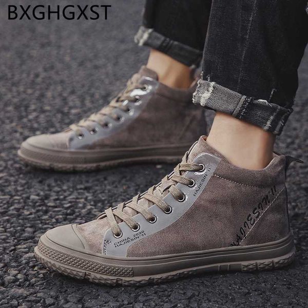 

мужская обувь кожа мода обувь vintage мужчины повседневная black high top 2020 zapatos de hombre buty meskie