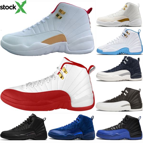 

2020 new 12s fiba men basketball shoes 12 game royal prm reverse taxi gym red peach o-white black the master sport sneakers 40-47