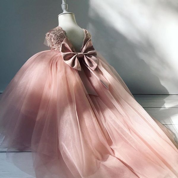

blush pink lace beaded flower girl dresses cap sleeves little girl wedding dresses communion pageant dresses gowns f3181, White;blue
