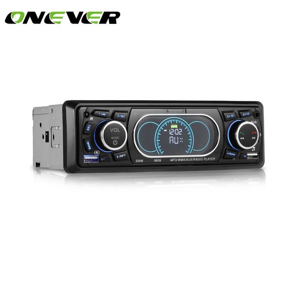 

onever bluetooth 1-din car stereo audio in-dash mp3 radio player support usb/tf/aux/fm receiver with wireless remote controller