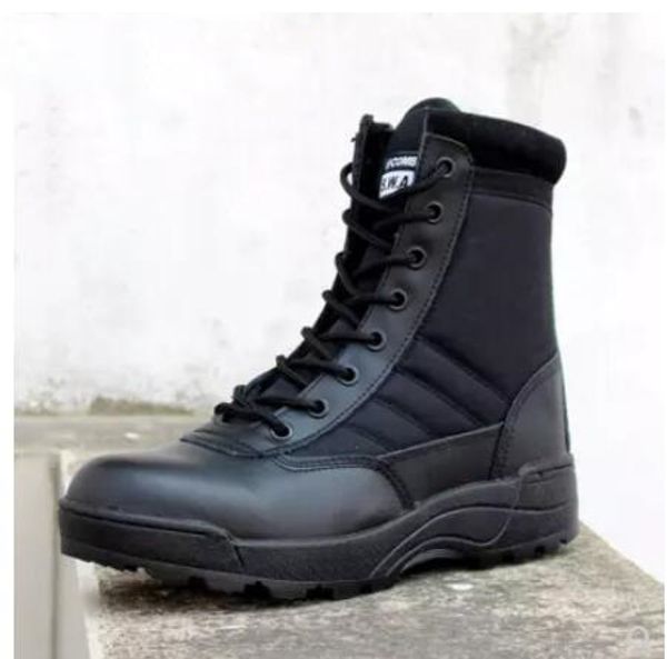 

new Military leather boots for men Combat bot Infantry tactical boots bot army bots army shoes, Black