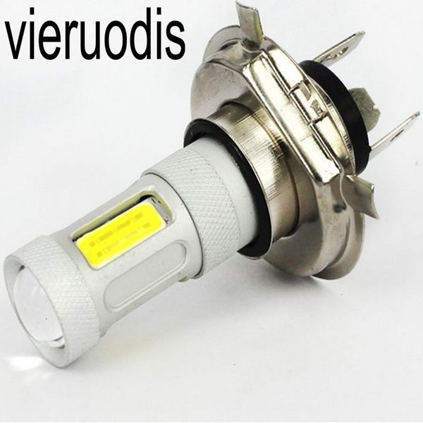 

2pcs h4 motorcycle cob headlights 3+1 with lens non-polar cob lamp beads are white ac/dc12-24v