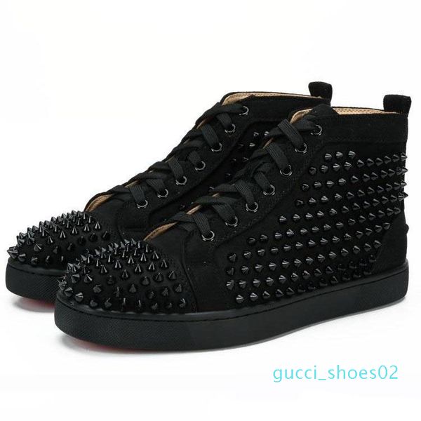 

2020 luxury ace red bottom handmade leather punk party lovers genuine ktv halloween dark women men athletics trainers g02, Black