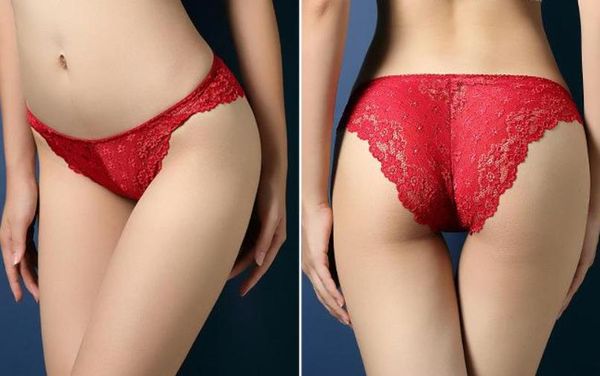 

lace floral comfortable underwears briefs low waist, Black;pink
