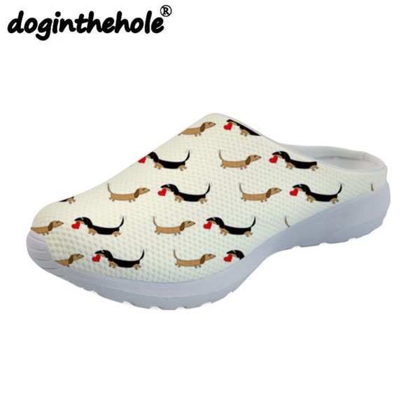 

doginthehole dachshund dog printed women sport sandals shoes 2018 breathable outdoor slippers sport women sneakers zapatos mujer