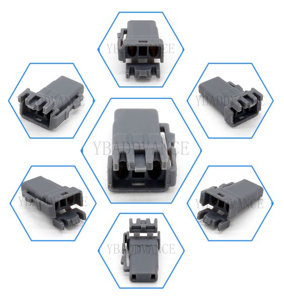 

7183-7725-40 automotive grey 2 pin unsealed connector without terminals car