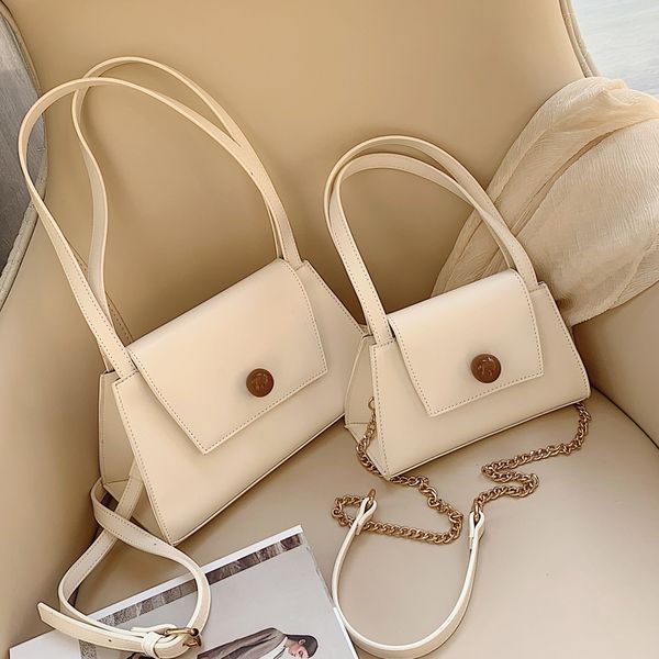 

elegant female small tote bag 2019 summer new quality pu leather women's designer handbag chain travel shoulder messenger bag