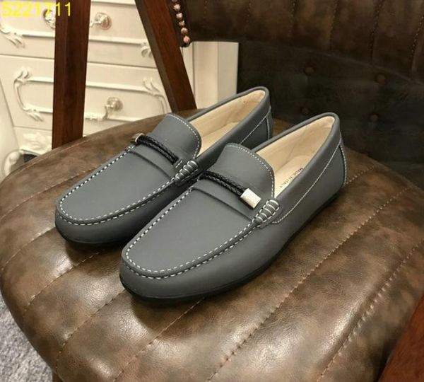 

real leather mens casual wedding shoes buckles horsebit designer driving party dress shoe hombre 38-44, Black