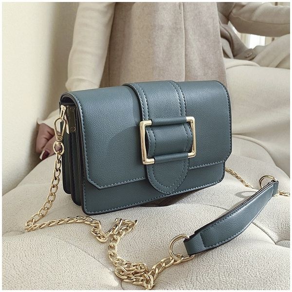 

2020 новой случайных женщины сумки мешка плеча способа женщин диагональных цепи небольшой квадратная сплошного цвет женщина