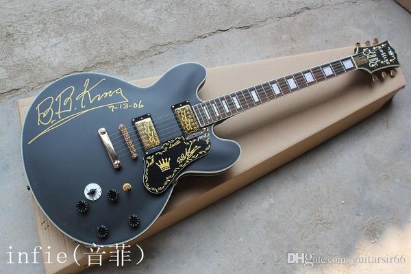 

2020 new bb-king solid matt black electric guitar models commemorative models guitar