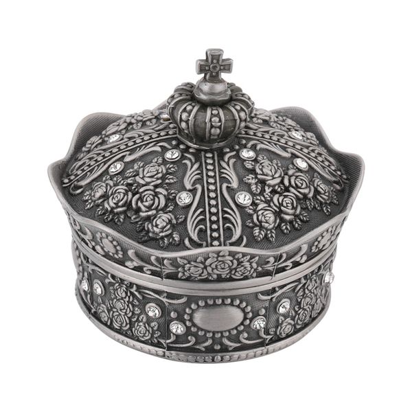 

jewelry storage box for necklace bracelet ring earring display crown shaped rose flower jewelry organizer case home decoration
