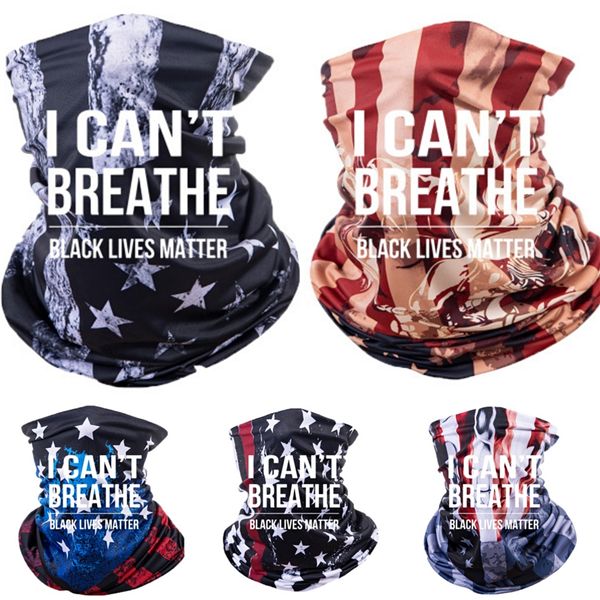 

i cant breathewindproof masks magic scarves printing us flag clown design outdoor neck face mask sport fishing cycling hunting hiking ban #1, Blue;black