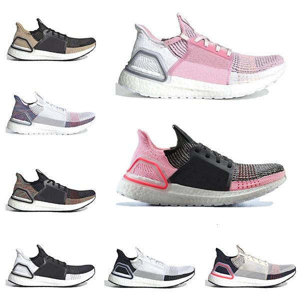 

2019 ultra boost ultraboost 19 running shoes for men women black white oreo refract true pink mens trainer breathable sports sneakers