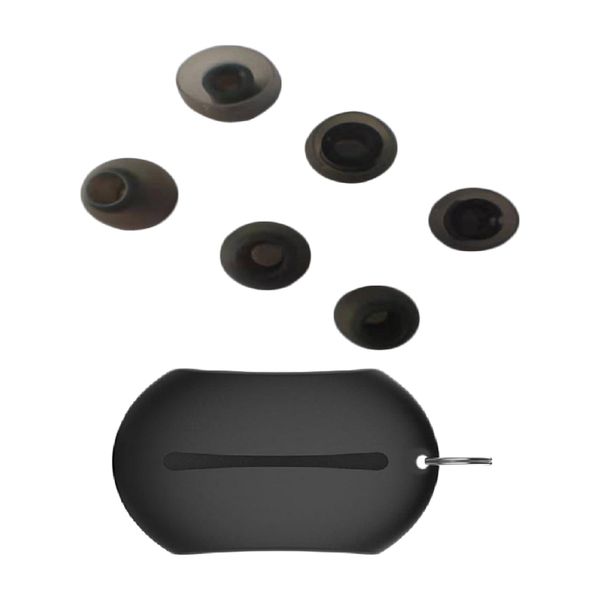 

7x in ear earphone tip cap cover soft earplug + storage fits s8