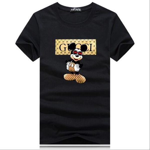 

b39 men's women'short-sleeved cotton summer printing pattern loose version of the upper body super handsome fashion trend men&#039, White