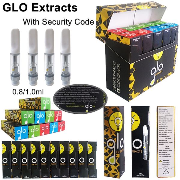 

Новые GLO Экстракты Vape Картриджи 0,8 мл 1мл керамические катушки Пусто Dab ручка с кодом безопасности 510 густое масло Vape картриджи E Сигареты Телеги