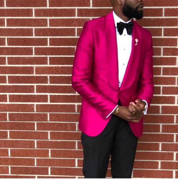 

groomsmen pink groom tuxedos shawl lapel men suits 2 pieces wedding man bridegroom ( jacket+pants+tie ) c596, White;black