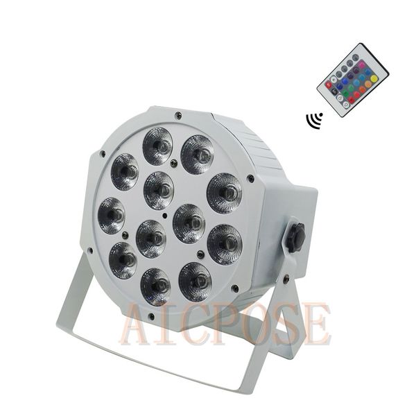 

12x12w with remote control white led par light 12 12w rgbw 4 in 1 for di co dj bar party wedding tage light