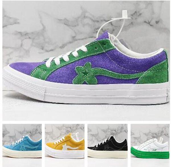 

2020 golf le fleur x chuck 70 hi'blue running shoes ladies running shoes formal shoes for men women sports yakuda training sneakers, White;red