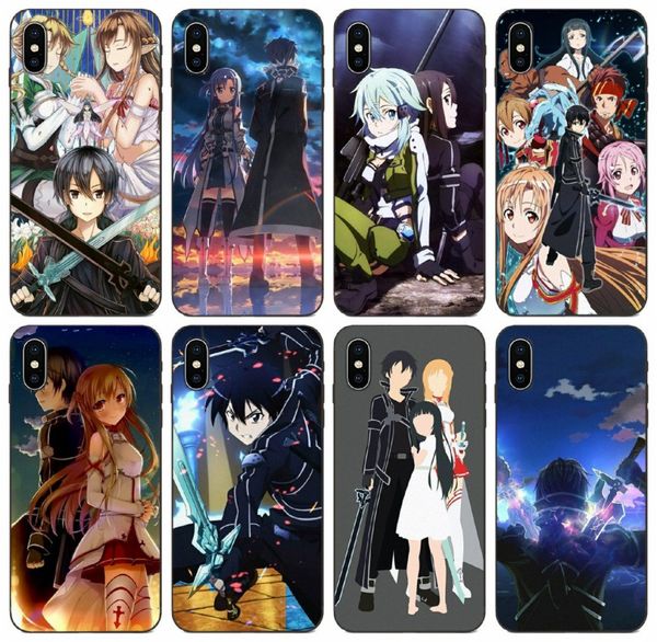 

[tongtrade] sword art online japanese anime case for iphone 11 pro max x xs xr 8s 8 7 6 plus samsung a90 alpha g850 honor note 10 lg g2 case