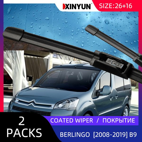 

coated wiper front wiper blades for - berlingo (b9) [2008-2019] windshield windscreen 26"12