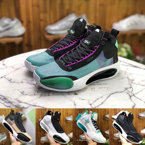 

with stock x 2020 jumpman xxxiv 34 basketball shoes bred blue void eclipse amber rise 34s pe metallic silver a34 designer sports sneakers