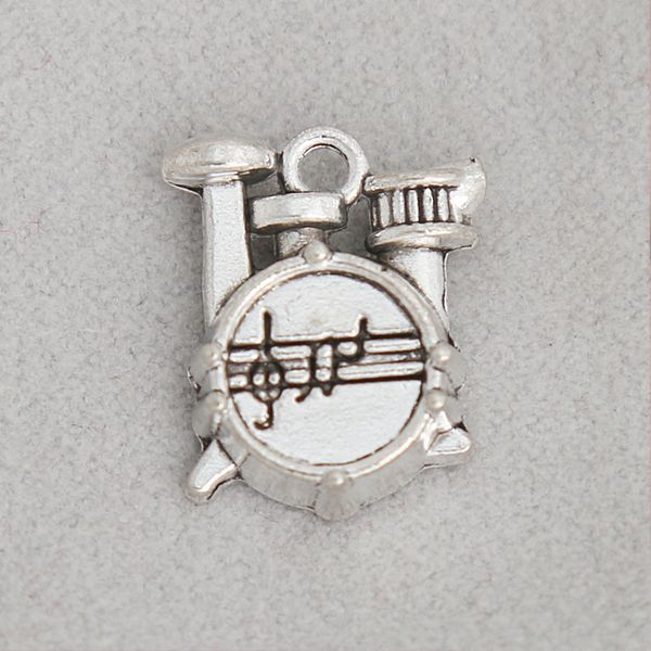 

wholesale alloy vintage drum charms musical instruments charms for bangle making 13*19mm 100pcs aac1781, Bronze;silver