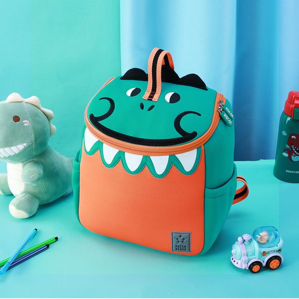 

2019 new green dinosaur school bags for boys girls kindergarten children school backpacks cute animals book bags mochila escolar
