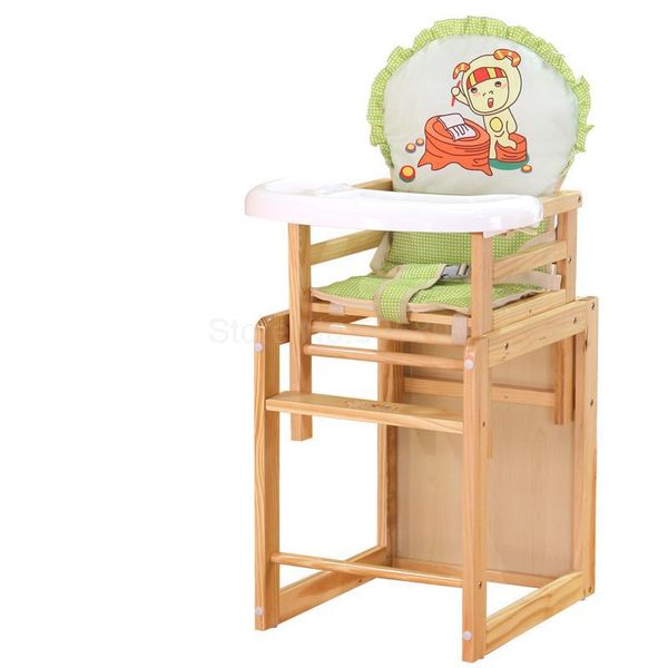

solid wood multi-function children eat chair combined baby eat desk and chair bb learn to sit baby seats