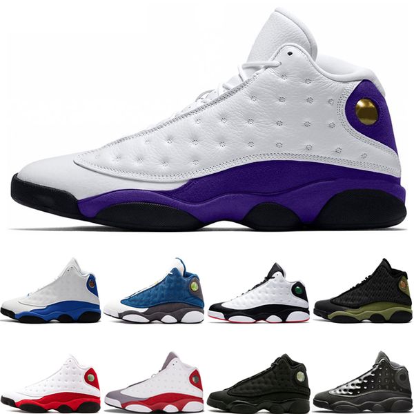 

New arrive laker rival 13 13 de igner ba ketball hoe cap and gown chicago black cat flint bred dmp men port neaker ize 7 13