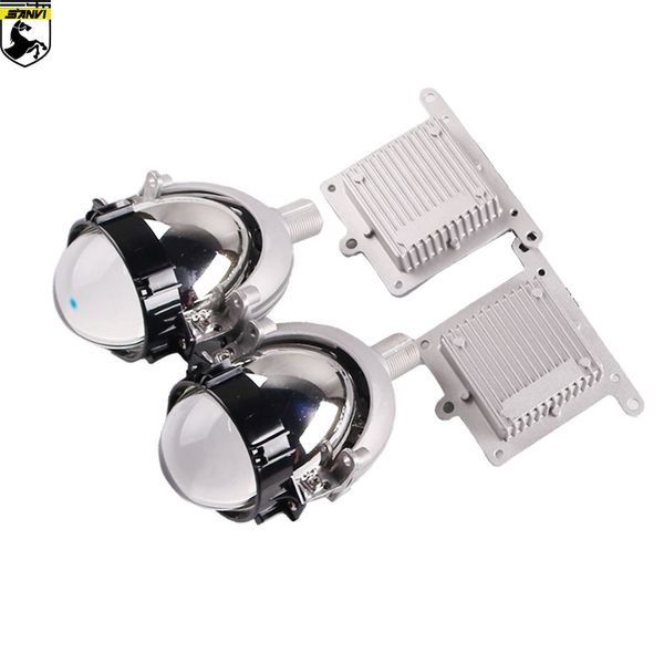 

sanvi v2 2.5inch auto bi led projector lens headlight 35w 5500k car led projector headlight h4 h7 9005 9006 car motorcyle light