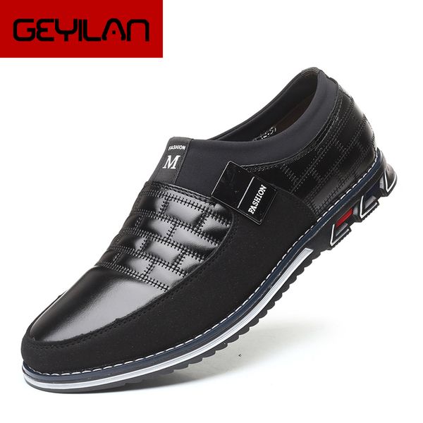 

mens loafers leather winter sneakers for men slip on shoes men casual shoes designer fashion erkek ayakkabi sepatu pria, Black