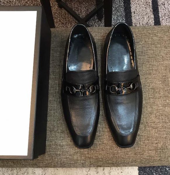 

[orignal box] luxury new mens oxfords knurling genuine leather slip on wedding business dress shoes size 38-45, Black