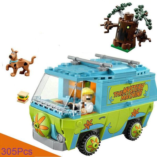

305pcs the mystery machine bus bela scooby doo серия строительных блоков совместимых с legoinglys кирпичи игрушки для детей