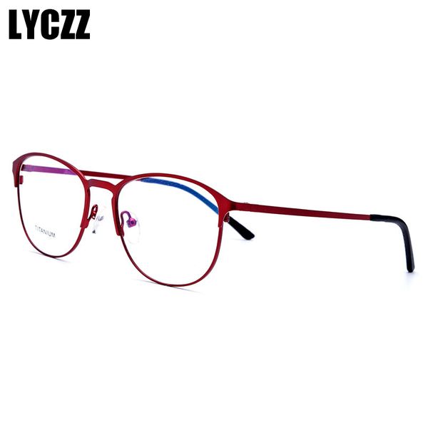 

lyczz anti blue light titanium glasses frame men women reading eyewear ultralight eyeglasses myopia optical eyewear fashion, Black
