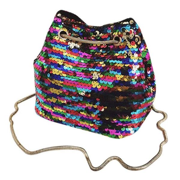 

bags female bling sequins bucket bag fashion clip shoulder bag