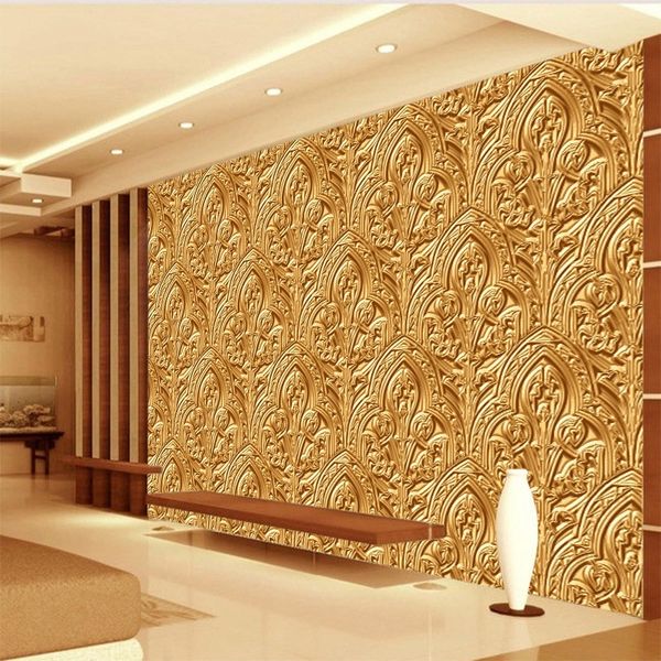 

luxury golden 3d european pattern wallpaper home wall decor wallpaper tv background l corridor living room wall backdrop