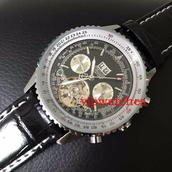 

2019 new fashion men's stainless steel automatic watch sports luxury mens watches wristwatch wristwatches mechanical, Slivery;brown
