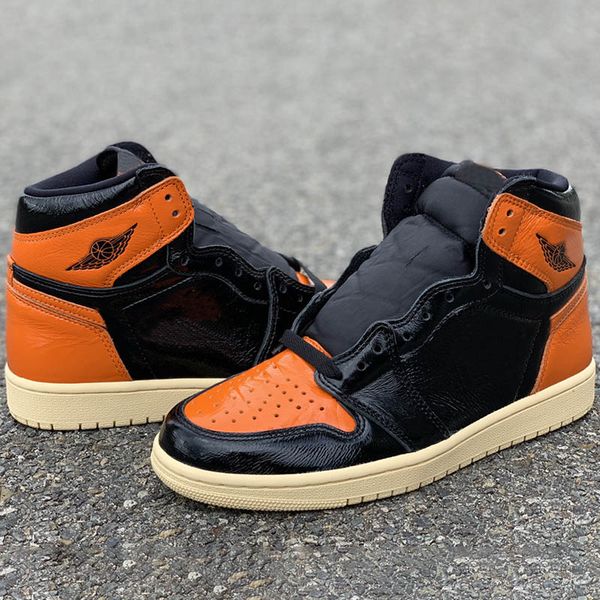 

2020 new 1 high og shattered backboard 3.0 black orange basketball shoes men women 1s luxury sports sneakers