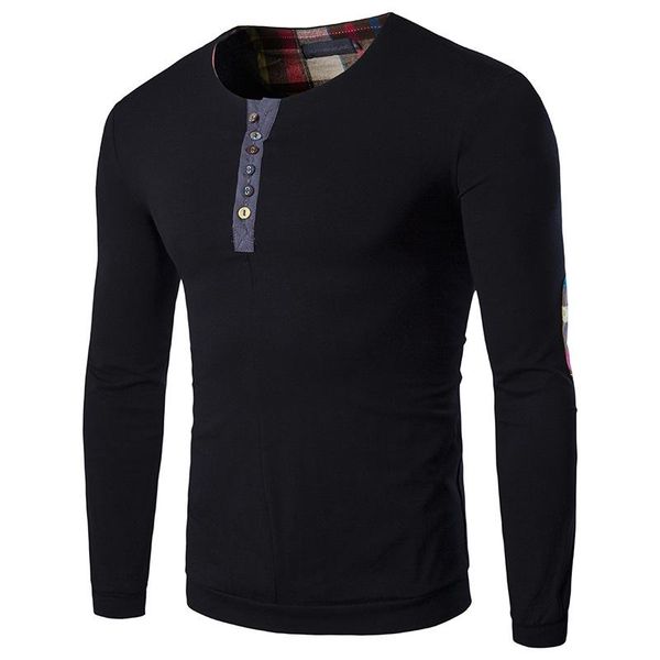 

весна осень шерсти мужской тенниска кнопка конструктор soft tshirt большого размер евро размер mens нижней рубашка черного цвет m-5xl размер, White;black
