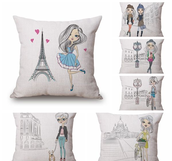 

new creative simple hug pillowcase printing light and soft home decoration sofa cushion car lumbar pillow cushion cover without core