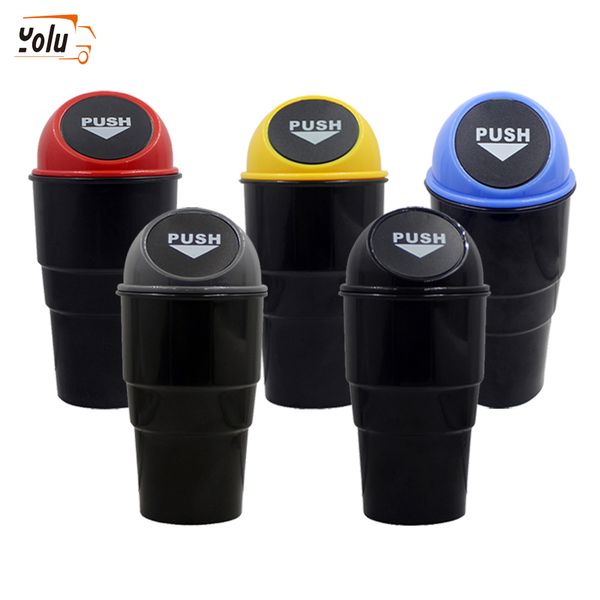 

yolu car trash garbage can autobiles trash dust case holder bin box car-styling can rubbish box dust case holder car