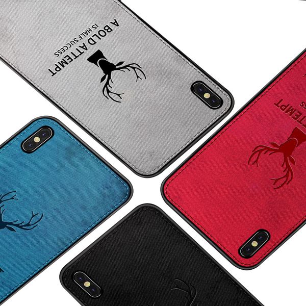 

for iphone 11 cloth phone case creative elk pattern 678 xr xs max 6 choices back cover mobile phone protective case