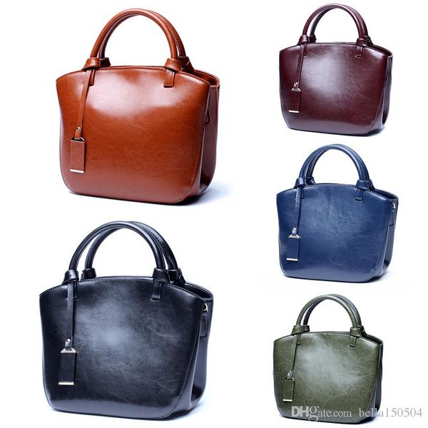 

genuine leather designer new totes with shoulder belts ladies casual handbags large volume middle totes 3 layers inside single shoulder bag
