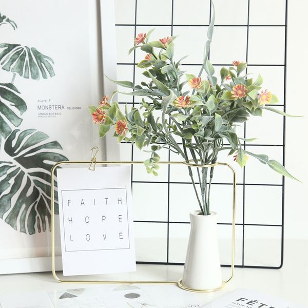 

simulation daisy branch artificial flower branch home decor wedding decoration hand holding flower wall artificial fake flower plants